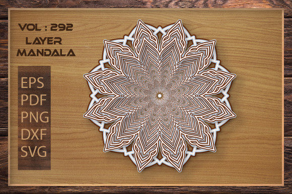 3D Layered Moms Mandala SVG for Crafts & Graphics