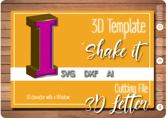 3D Letter with Window I: A Versatile 3D SVG for Shapes