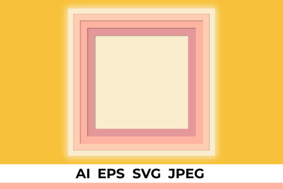 3D Paper Cutout Frame for Crafts & Graphics