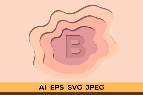 3D Paper Cutout Letter B: Graphics & Crafts