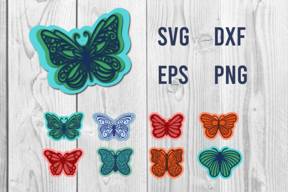 Butterfly 3d Svg Cut File for Crafts & Graphics