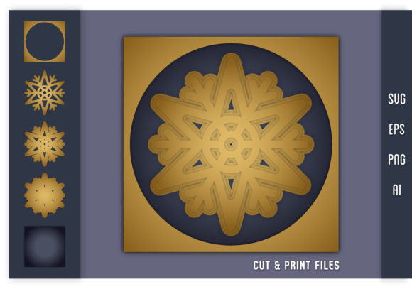 Christmas Snowflakes 3D Layered Graphics for Crafts