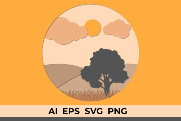 Crafts & Graphics: 3D Paper Cutout Nature SVG