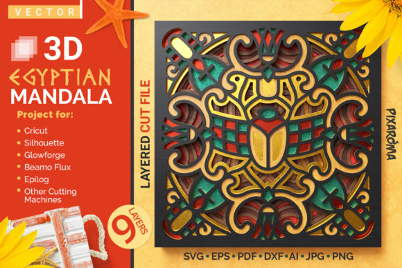 Egyptian Mandala SVG: Crafts & Graphics Review
