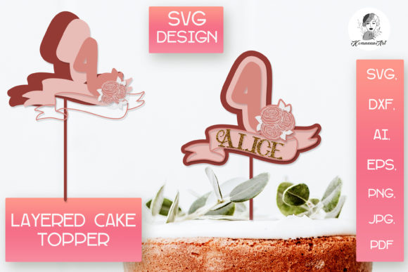 Graphics & Crafts: 3D Cake Toppers SVG Review