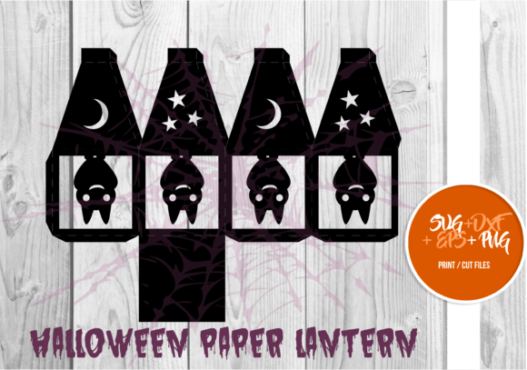 Halloween Paper Lantern Series 047: 3D SVG Shapes for Design