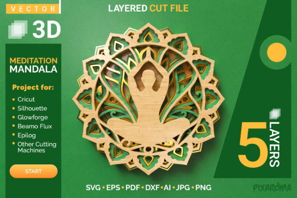 Mandala Graphics for Crafts & Branding