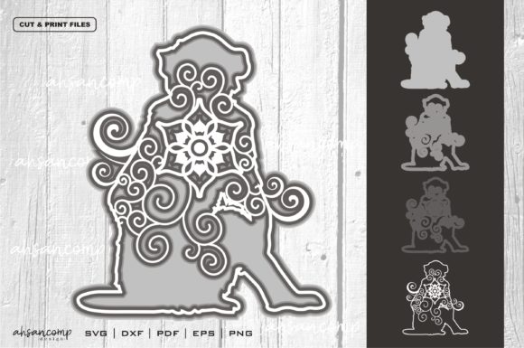 Monkey Mandala 3D Layered 3: Graphics for Crafts