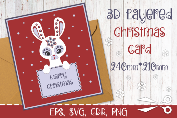 Review: 3D SVG Christmas Card with Bunny Design