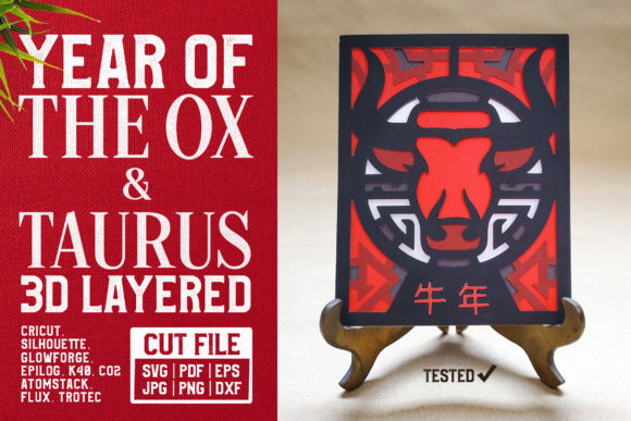 Year of the Ox SVG for Crafts & Graphics